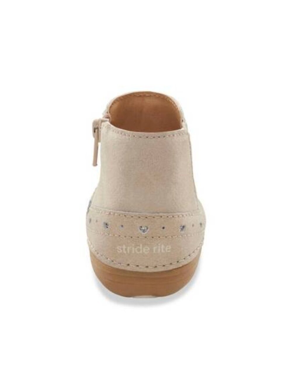 NWT STRIDE RITE Girls Soft Motion Gigi Boots in Beige - Picture 3 of 9
